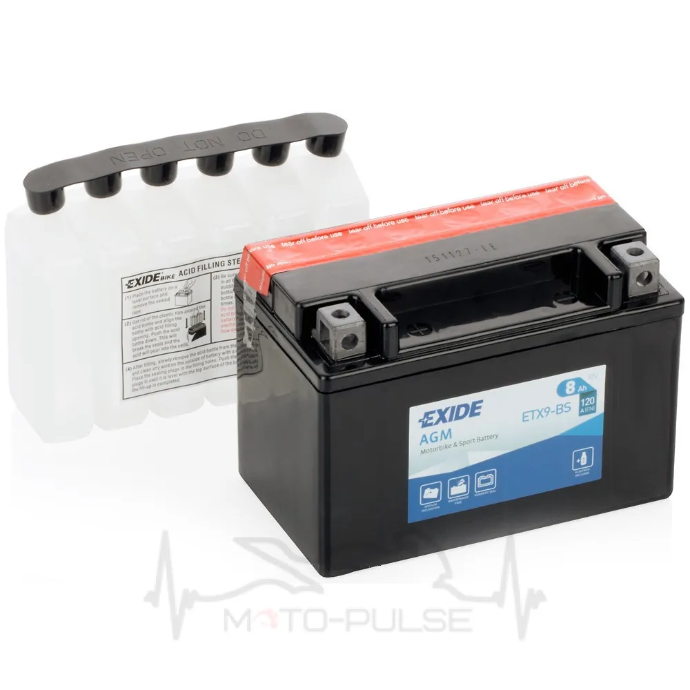 АКБ 8А EXIDE ETX9-BS = YTX9-BS (150*87*105)