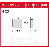 Колодки тормозные TRW MCB721SV