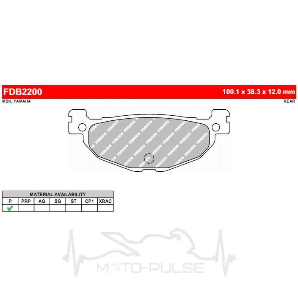 Колодки тормозные FDB2200P