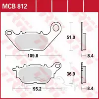 Колодки тормозные LUCAS MCB812