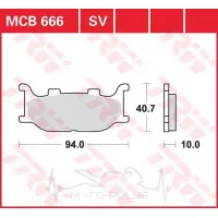 Тормозные колодки MCB666SV LUCAS