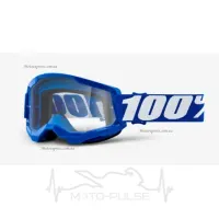 Очки кроссовые 100%  STRATA 2  Blue - Clear Lens