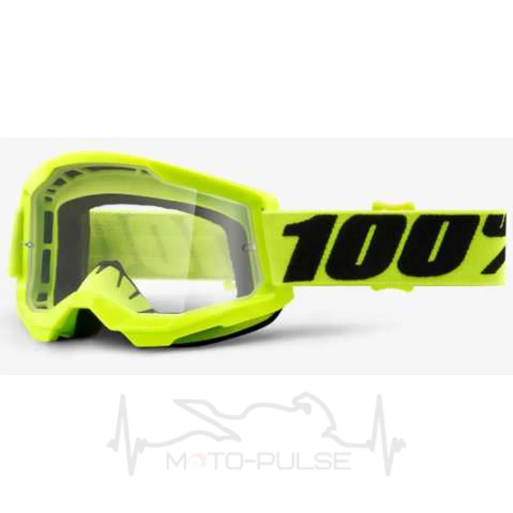Очки кроссовые 100%  STRATA 2 Goggle Yellow - Clear Lens