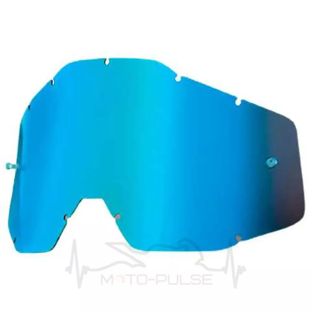 Линза 100% RACECRAFT/ACCURI/STRATA Replacement Lens Blue Mirror/Blue Anti-Fog