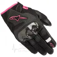 Мотоперчатки женские Alpinestars Stella SMX-1 Air V2 кожа/текстиль Black/pink (XS) K