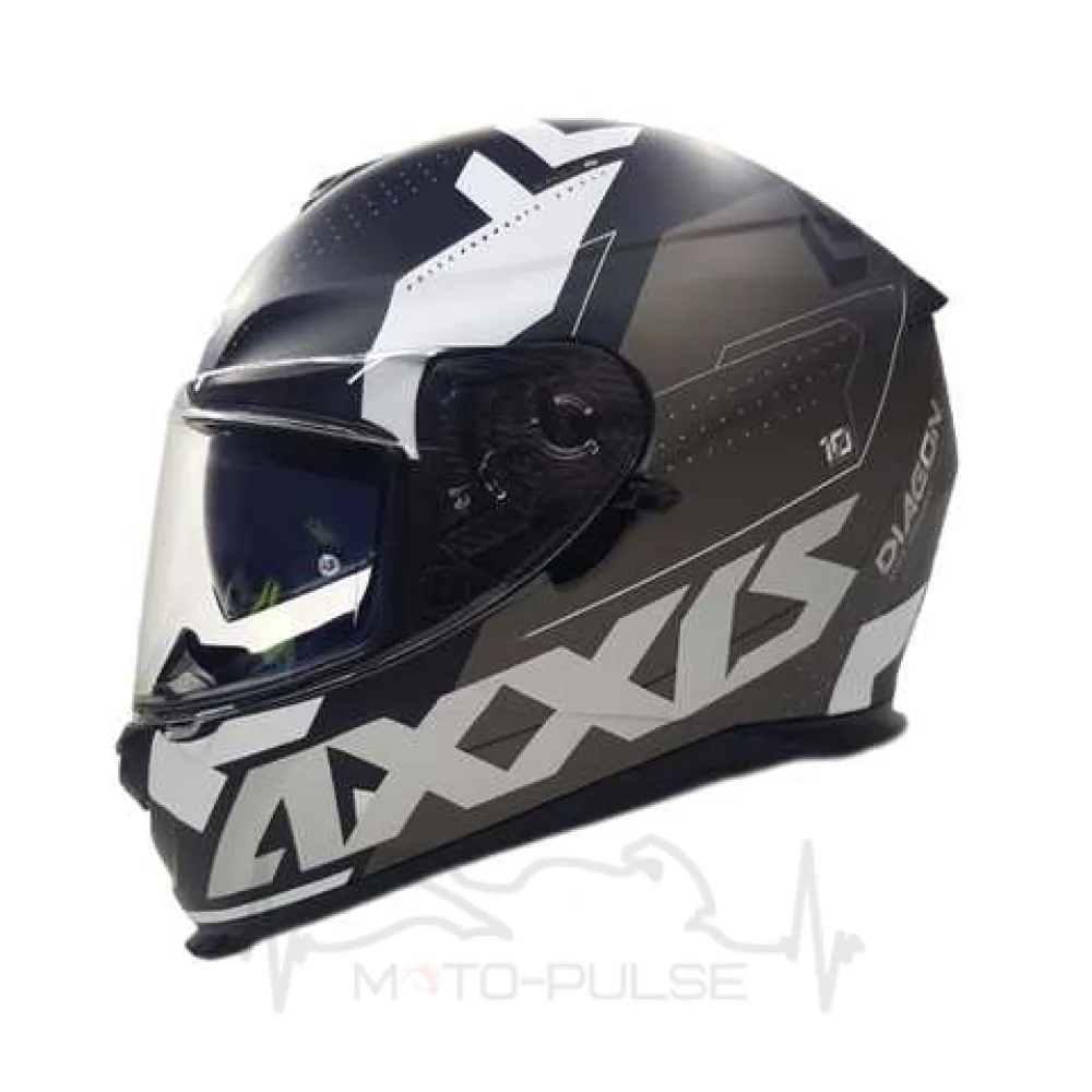 Мотошлем Интеграл AXXIS EAGLE Diagon D3 Matt White (L)