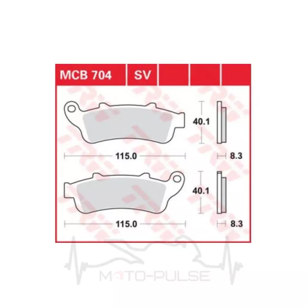 Тормозные колодки LUCAS MCB704SV