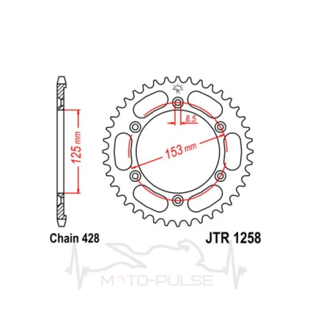 Звезда задняя JTR1258.54