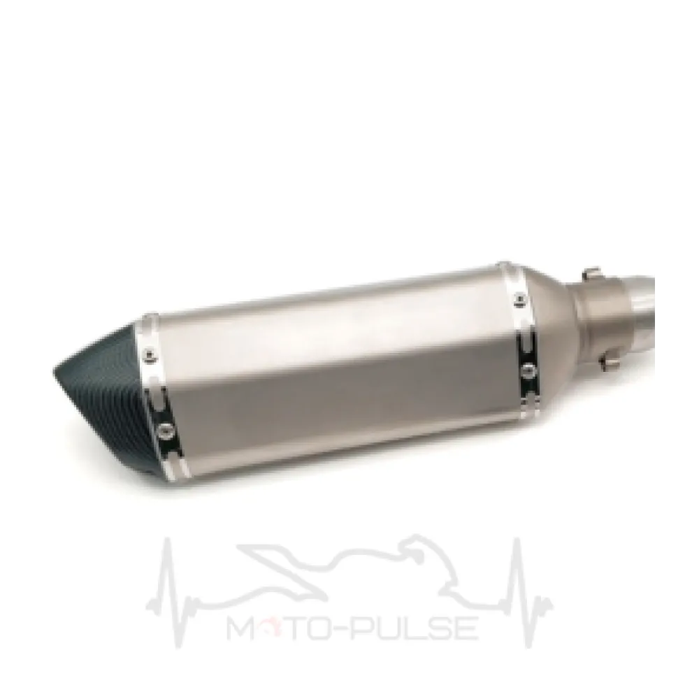 Прямоток 370*105mm (нержавейка, три-овал, серебро,#1)