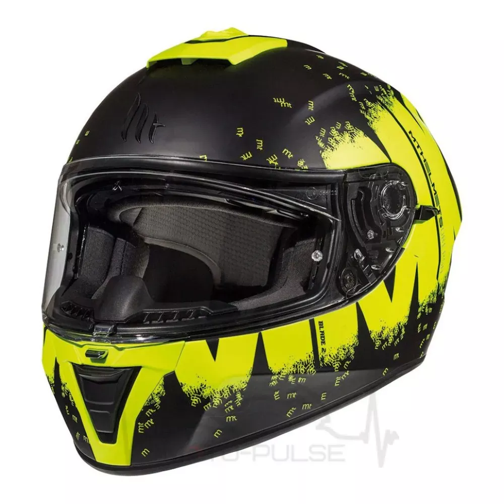 Мотошолом MT Blade Oberon Yellow/Black (XS)