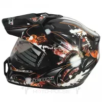 Мотошолом Dual-sport Nenki MX-310 BLACK ORANGE L