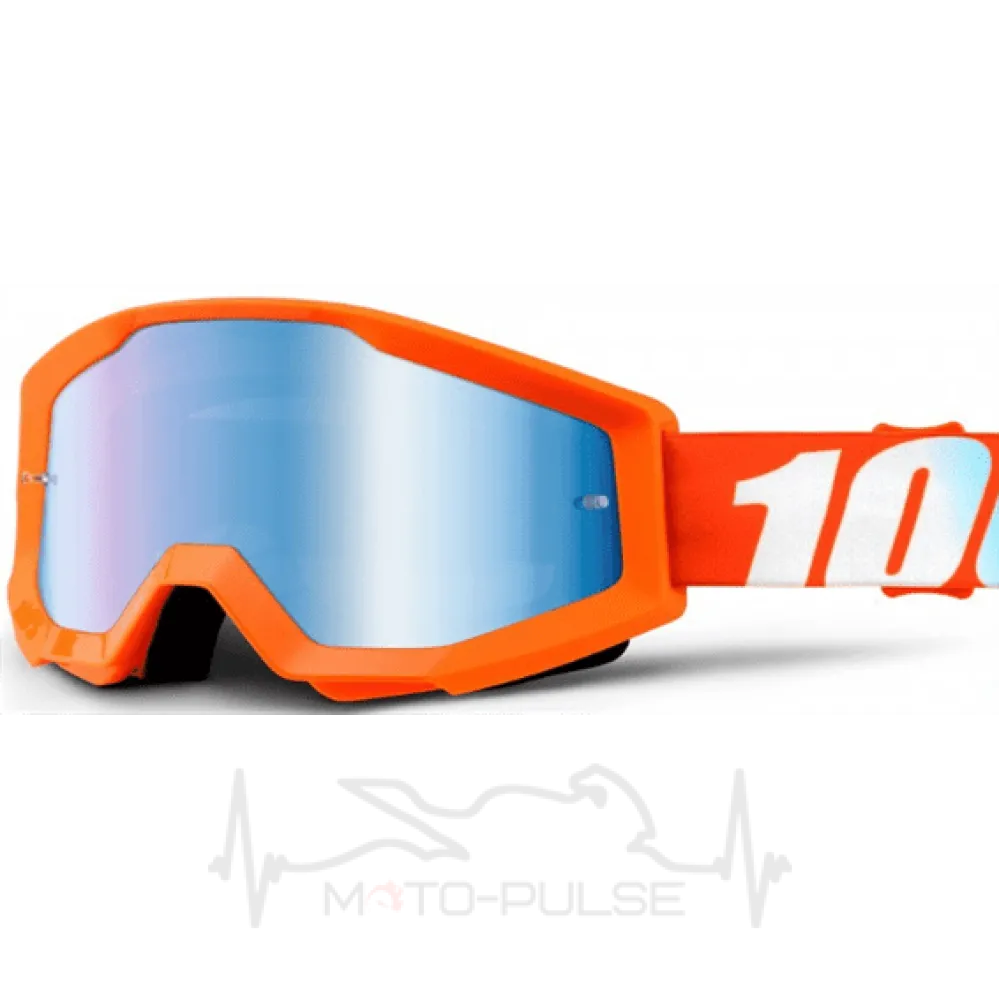 Окуляри 100percent STRATA Goggle Orange - Mirror Blue Lens