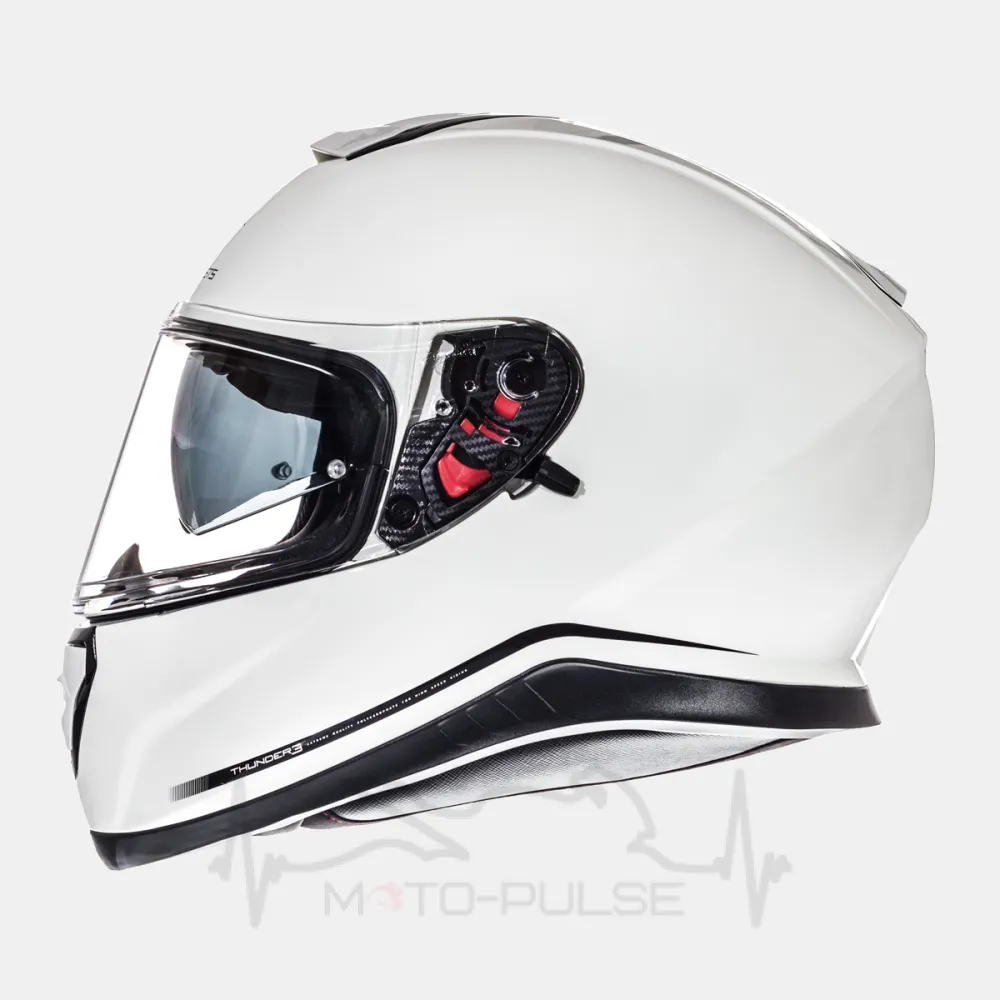 Мотошлем интеграл MT Thunder Solid White (Размер: XXL)