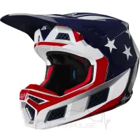 Мотошлем  Fox V3 PREY HELMET, ECE [WHT/RD/BLU] L