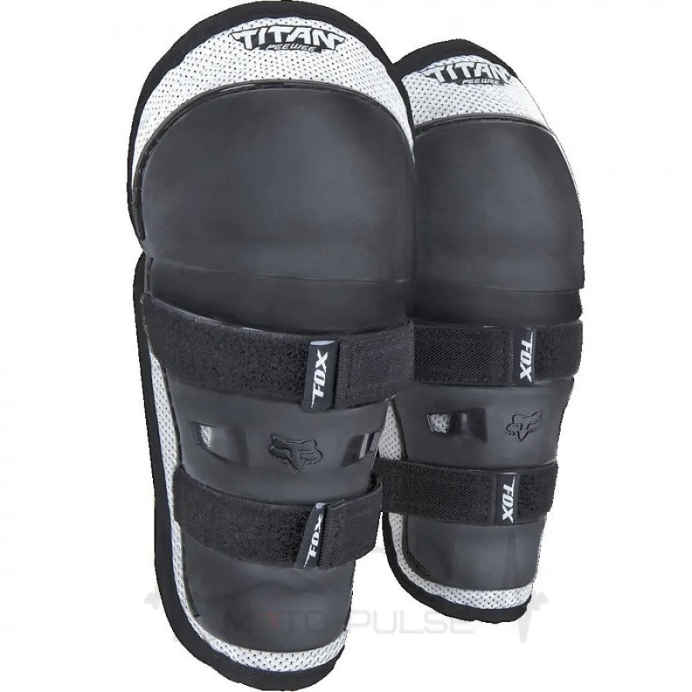Детские наколенники FOX PeeWee Titan Knee/Shin [Black/Silver]