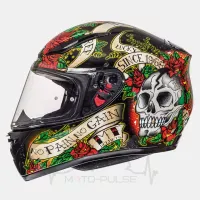  Мотошлем MT Revenge Scull&Rose Red/Black(  XXL )