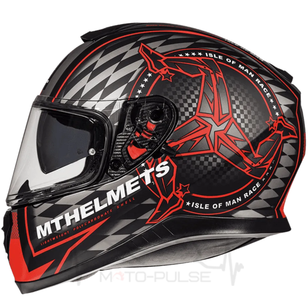 Мотошлем интеграл MT Thunder Isle of man Red/Black (Размер: L)