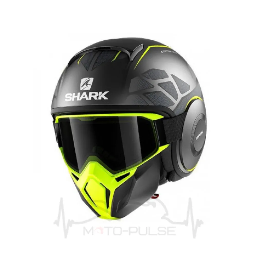 Мотошлем Интеграл Shark STREET DRAK HUROK mat antr\black\yellow (XL) HE3312EAYK