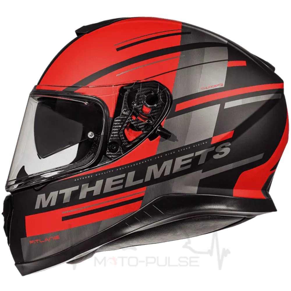 Мотошлем MT Thunder Pitlane Red/Grey (XXL) MP