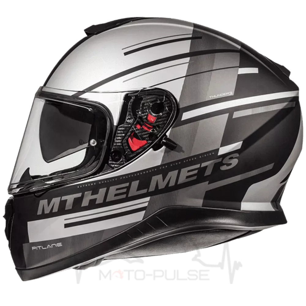 Мотошлем MT Thunder Pitlane Grey Mat (Размер: XL)