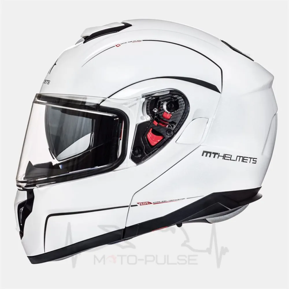 Мотошлем Flip-up MS MT Atom White Gloss (L)