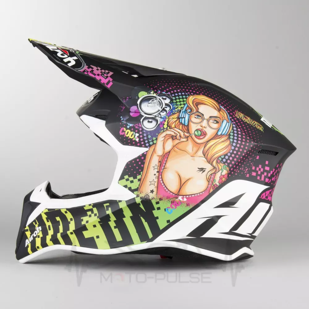 Мотошлем Кросс/Эндуро AIROH WRAAP PIN-UP matt (L)