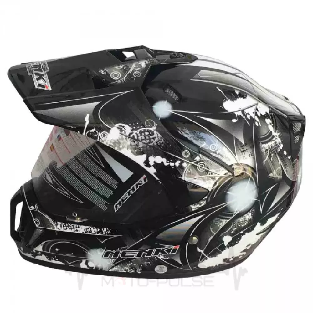 Мотошолом Dual-sport Nenki MX-310 BLACK WHITE S
