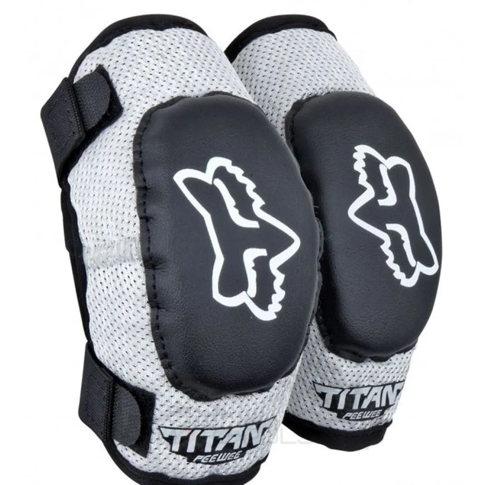 Детские налокотники FOX PeeWee Titan Elbow Guard [Black/Silver] (L)