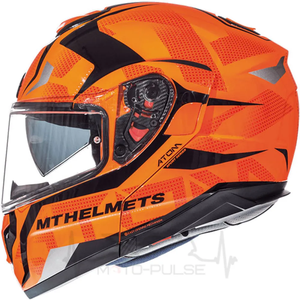 Мотошолом Flip-up MT Atom Divergence Orange/Black (M)
