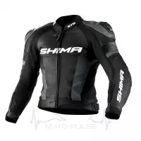 Мотокуртка кожанная SHIMA STR black/grey (58)