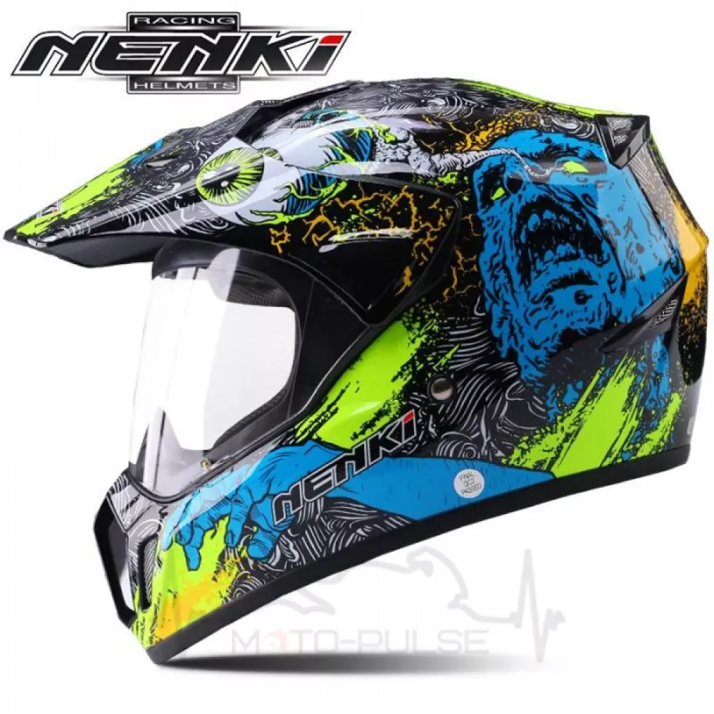 Мотошлем Dual-sport Nenki MX-310 BRIGHT BLACK YELLOW L