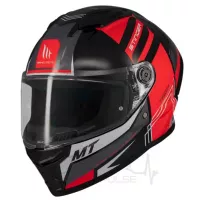 Мотошолом MT Stinger 2 Tron B15 чорний/червоний (L)