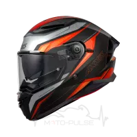 Мотошолом AXXIS PANTHER SV «THORN» Чорно-сіро-помаранчевий матовий L