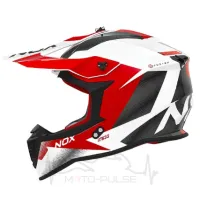 Мотошолом NOX N633 Fusion White/Red ( Розмір: M )