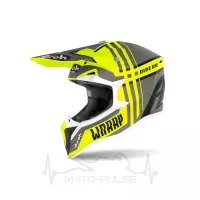 Мотошлем Кросс/Эндуро AIROH WRAAP BROKEN yellow matt (M)