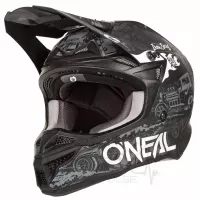 Мотошлем Кросс/Эндуро Oneal 5SRS Hot Rod (0628-113, M, Black/White/matt)