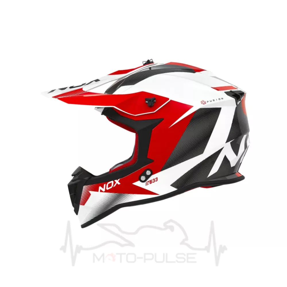 Мотошлем NOX N633 Fusion White/Red L