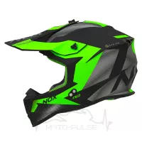 Мотошолом NOX N633 Fusion Black/Green M