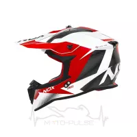 Мотошолом NOX N633 Fusion White/Red XL