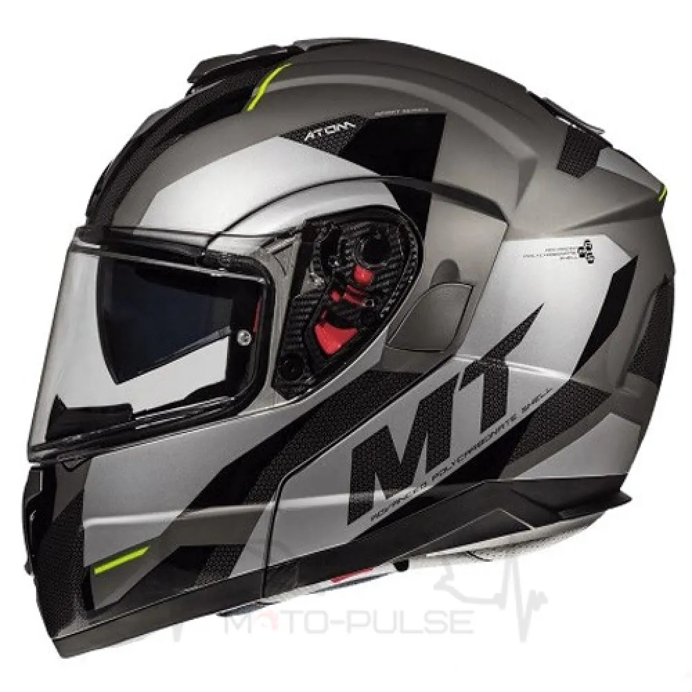 Мотошлем Flip-up MT Atom Transend Black/Gray (XXL) MP