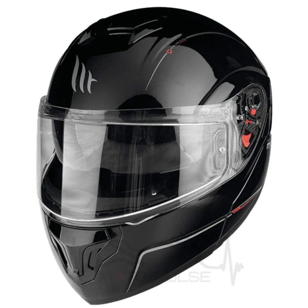 Мотошлем Flip-up MT Atom Black Gloss (M)