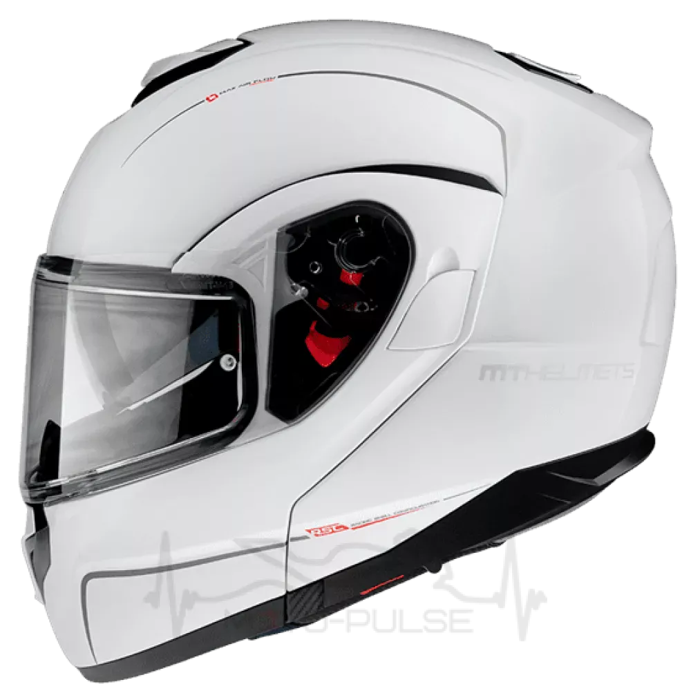 Мотошлем Flip-up MT Atom White Gloss (M) MP