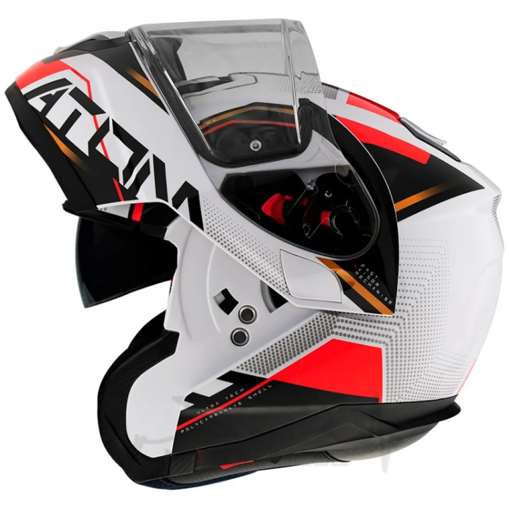 Мотошлем Flip-up  MT Atom SV Quark White/Black/Red (S) MP