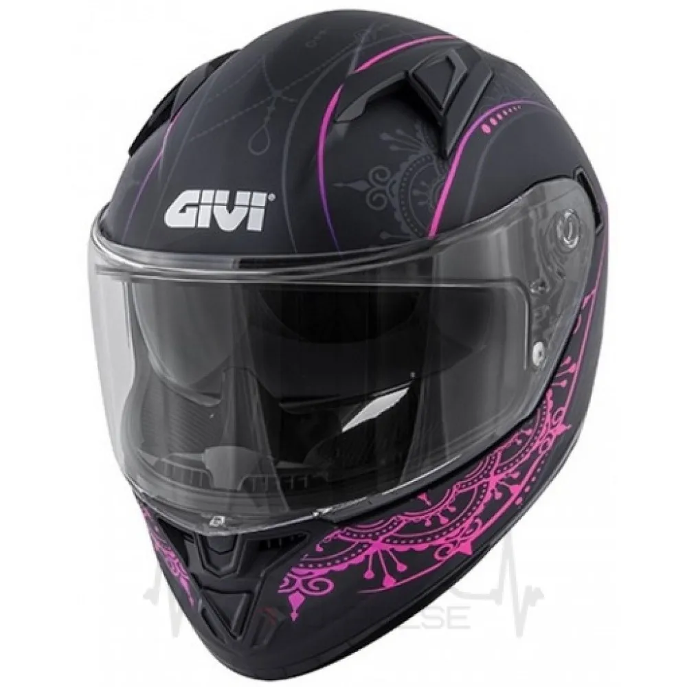 Мотошлем Интеграл  Givi Stoccarda Mendhi 50.6 (H506FDMSP54, XS, Silver Pink)