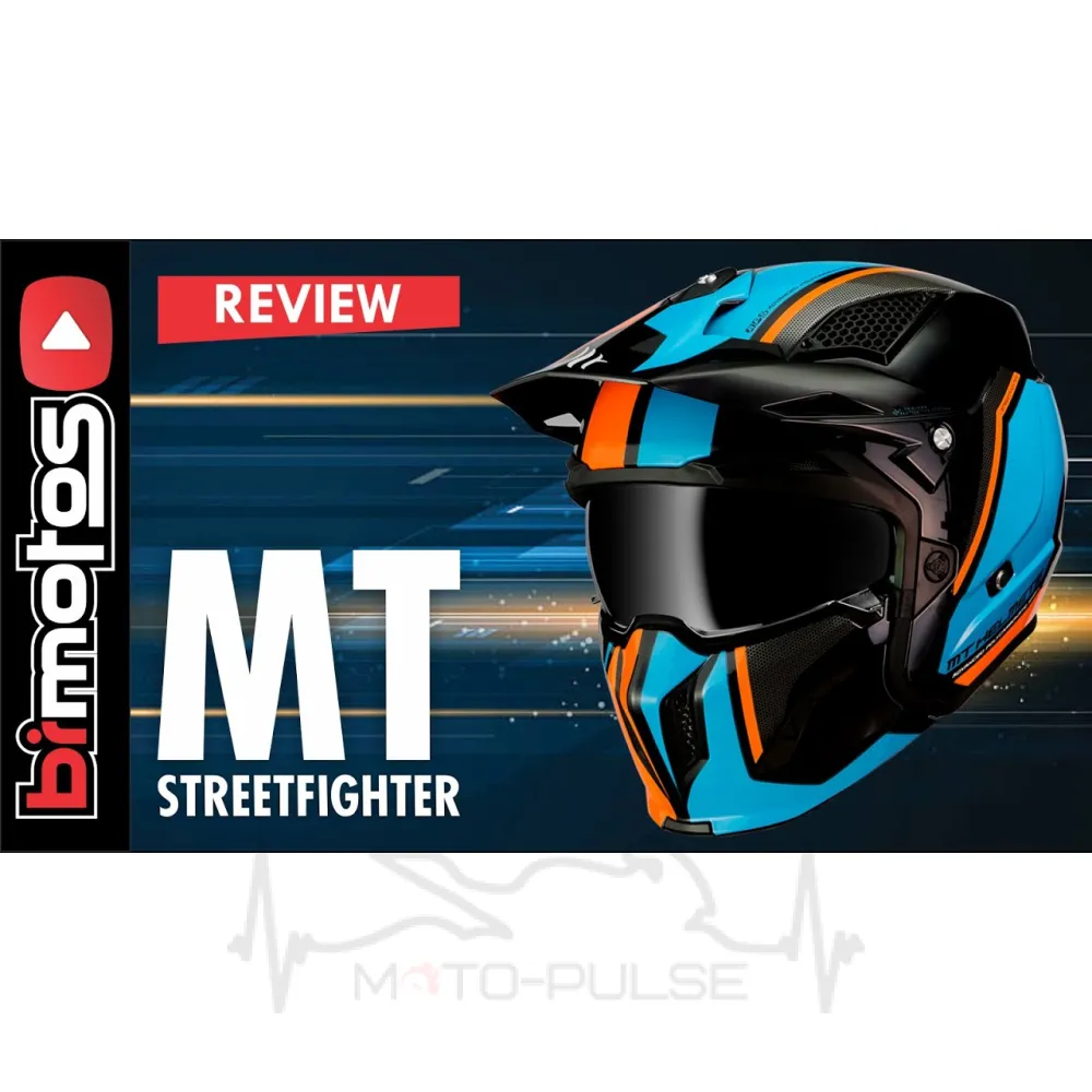 Мотошлем Flip-up MT Streetfighter SV Twin Black/Blue/Orange (XL) (MP)
