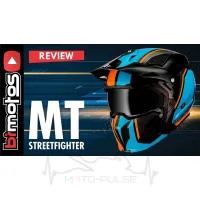 Мотошлем Flip-up MT Streetfighter SV Twin Black/Blue/Orange (XL) (MP)