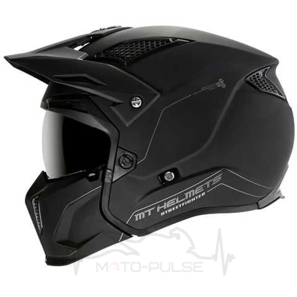Мотошлем Flip-up MT Streetfighter SV Solid Black Mat (S) (MP)