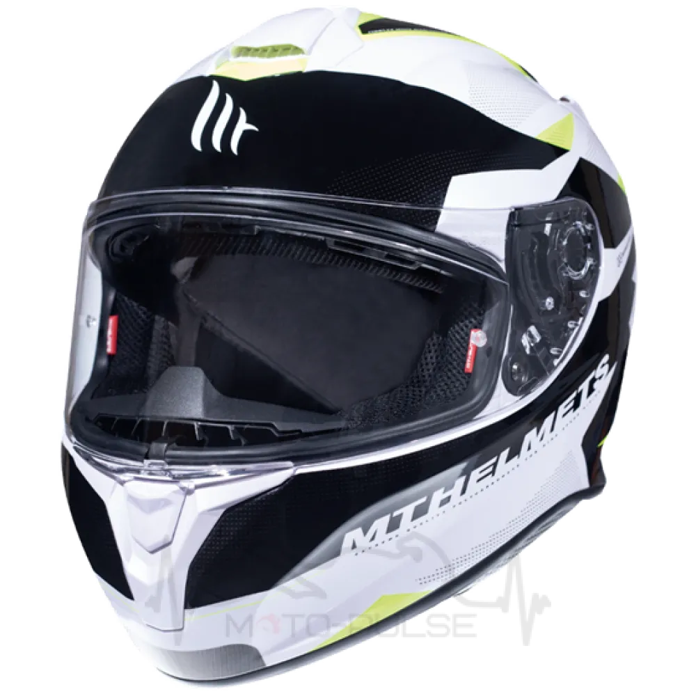 Мотошлем Интеграл MT Targo Enjoy White/Black/Yellow (Размер: XL)