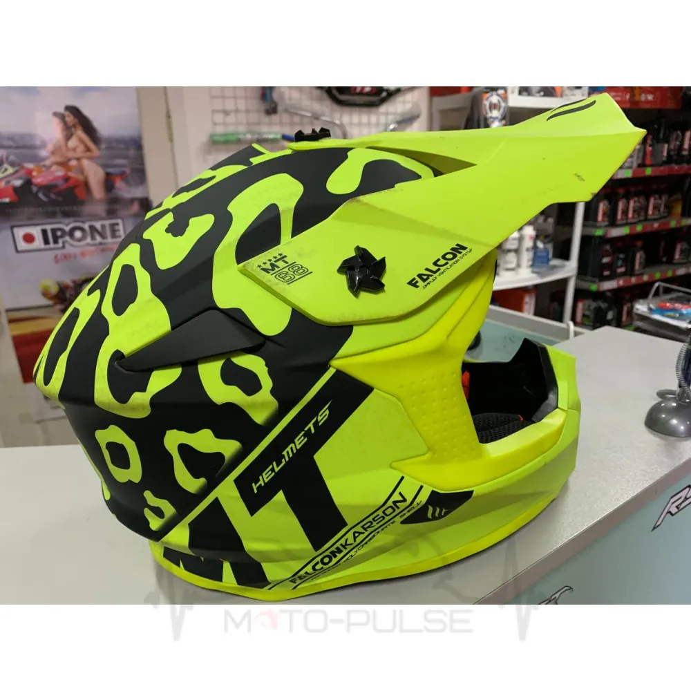 Мотошлем Кросс/Эндуро MT Falcon Karson Yellow (XXL)