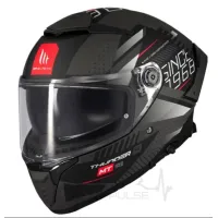 Мотошолом MT Thunder 4 Luminance D1 матовий чорний/сірий (L)